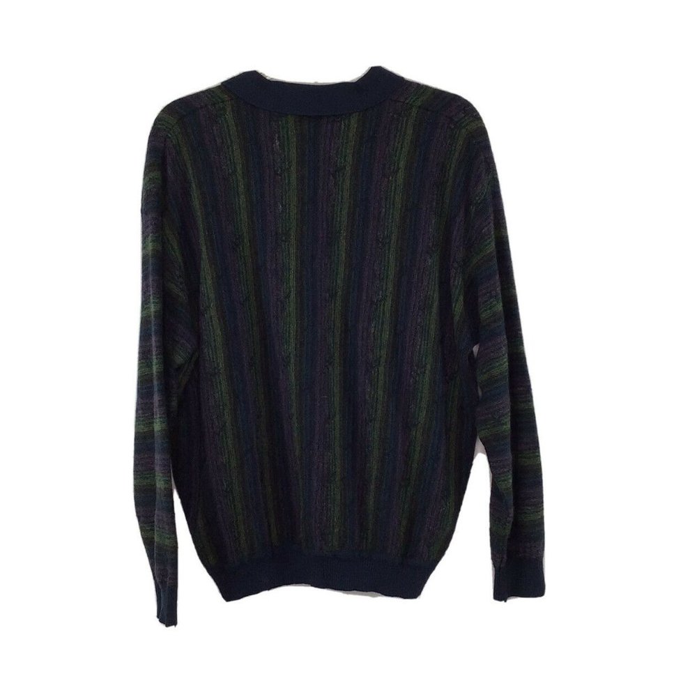 St Croix Coogi Sweater XXL Navy Green Purple - Picture 3 of 4
